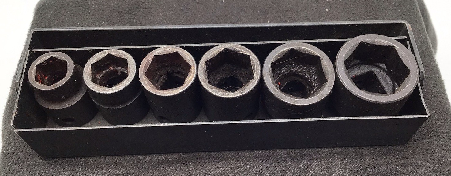 Mac Tools 6pc 3/8 Drive Impact Socket Set 3/8 Thru 11/16 In Storage Tray USA