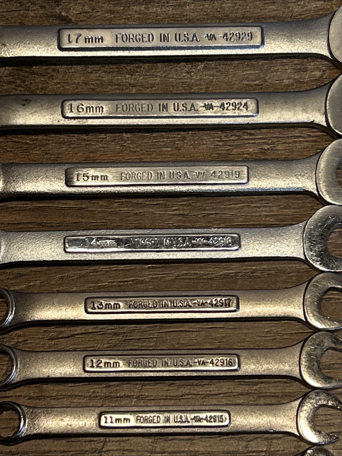 Craftsman USA VA/VV 14-pc Metric 12 Point Combination Wrench Set 7-23 mm-No 19mm