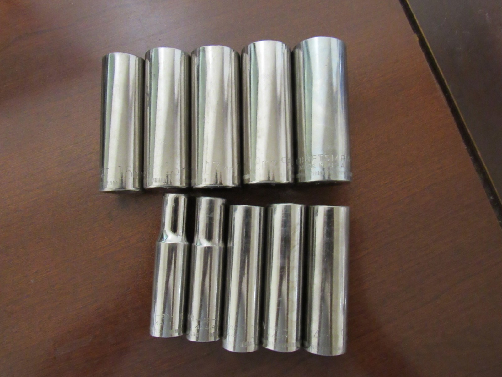 Craftsman USA 10 Pcs Metric Deep Socket Set (9-19mm) with 3/8″ Dr. I#C010