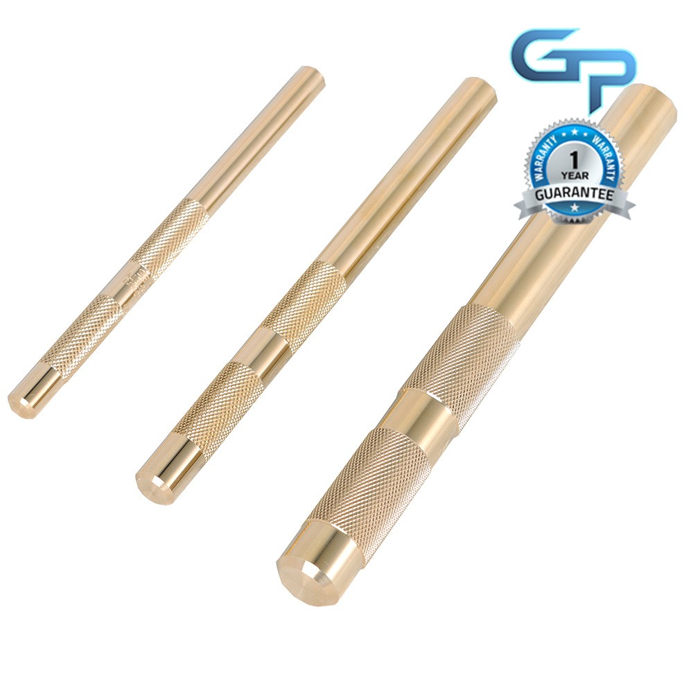 61360 3 Piece Brass Drift Punch Set Tools 3/8″ 1/2″ 3/4″