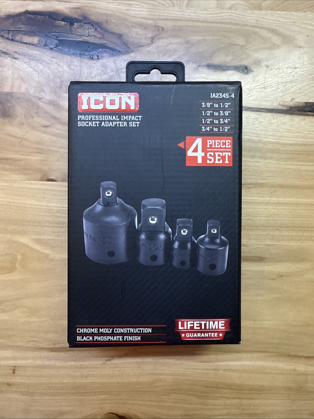 ICON Tools – Impact Socket Adapter Set, 4 Piece IA234S-4 Item 57717