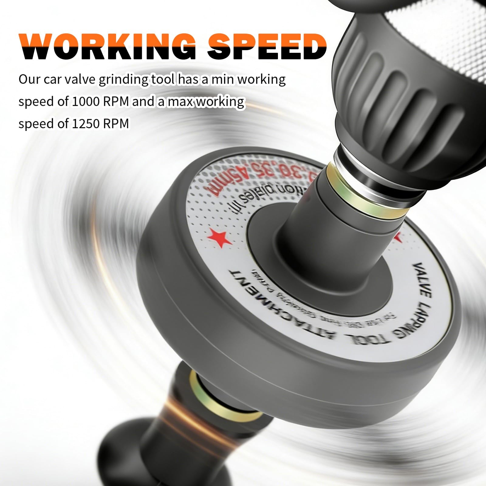 Valve Lapping Tool Kit 10001250 RPM, 5 Suction Cups for Grinding Valves