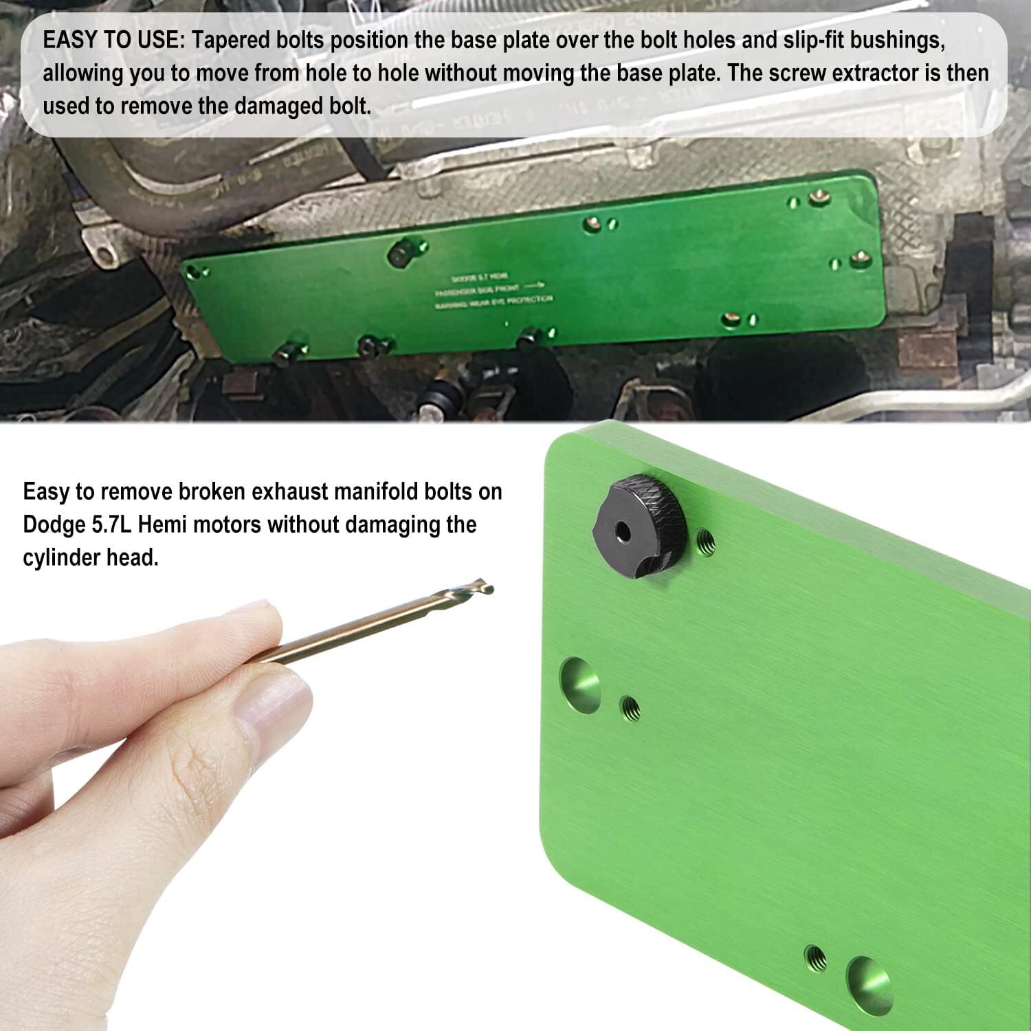 71500 Exhaust Manifold Bolt Stud Drill Template Removal Tool Kit for Dodge 5.7L
