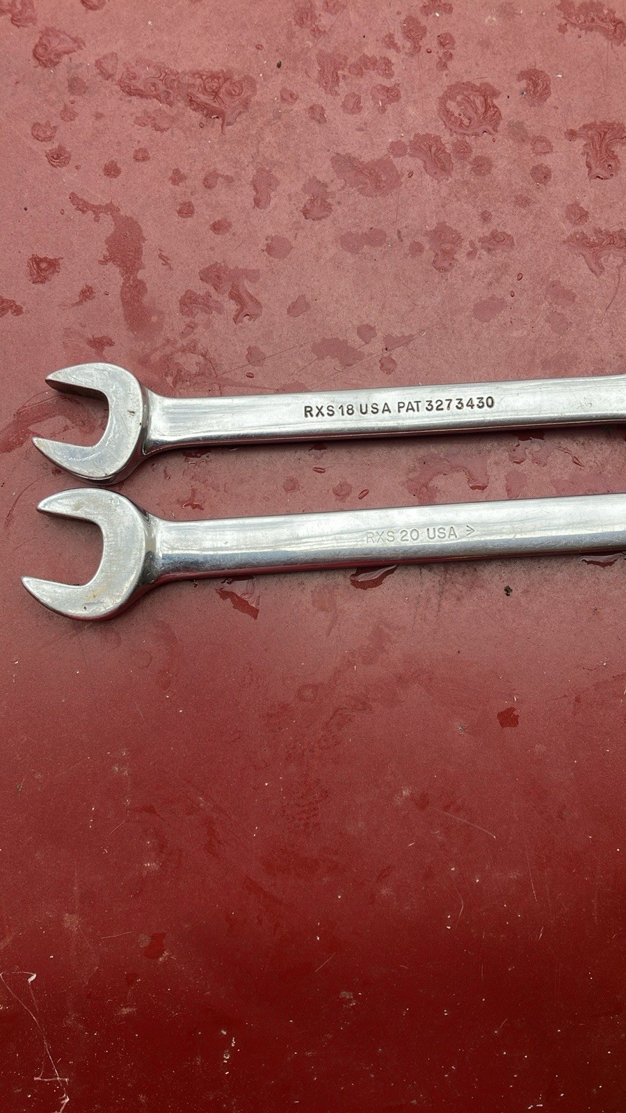 Snap-On USA 2pc Flare Nut Combination Wrench Lot Set, RXS20, RXS18