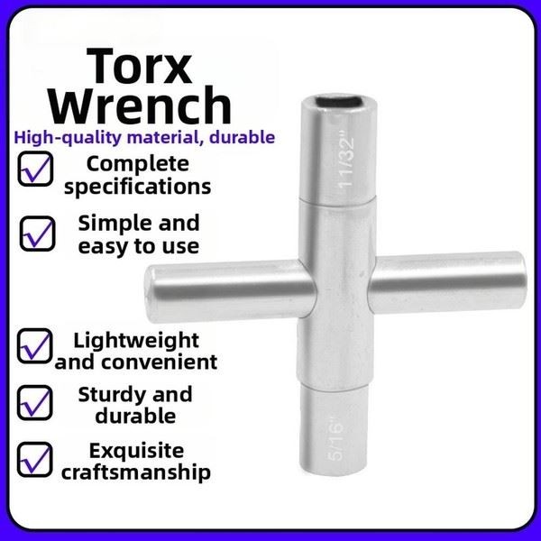 Water Valve Tool 4-in-1 Wrench Multi-size Compatibility Pocket Portable