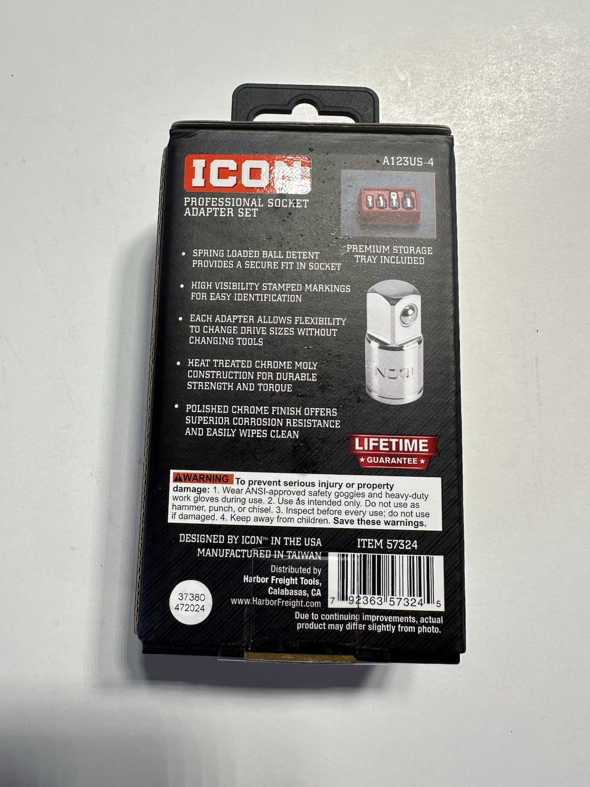 Icon Professional Socket Adapter Set 4 Piece Chrome Moly Steel Lifetime Warranty