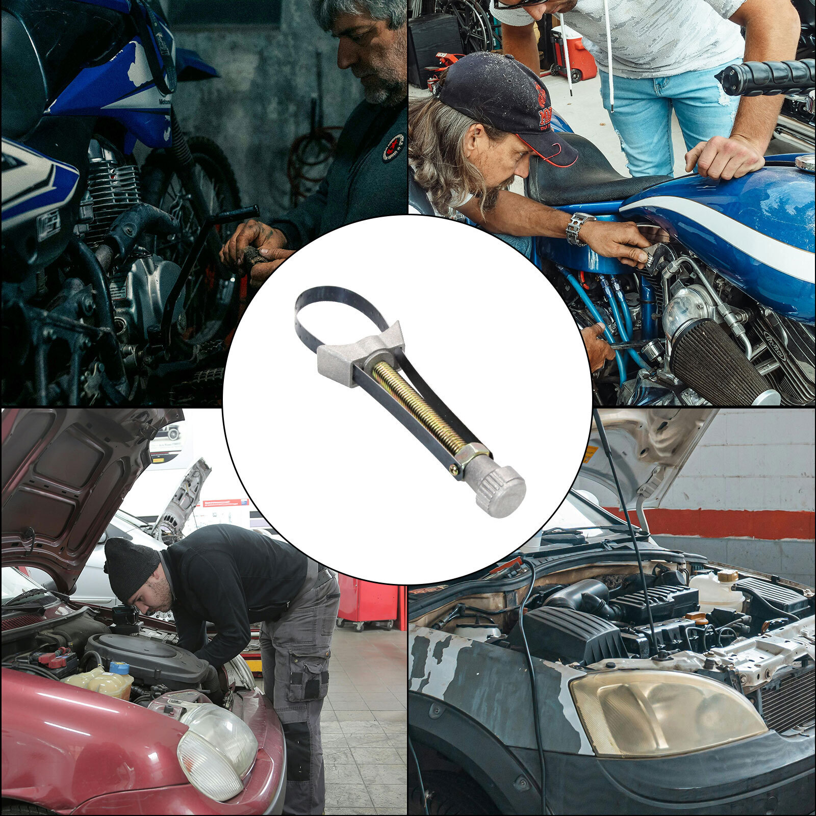 Oil Filter Removal Tool Strap Wrench Diameter Adjustable 60mm To 120mm Car Auto