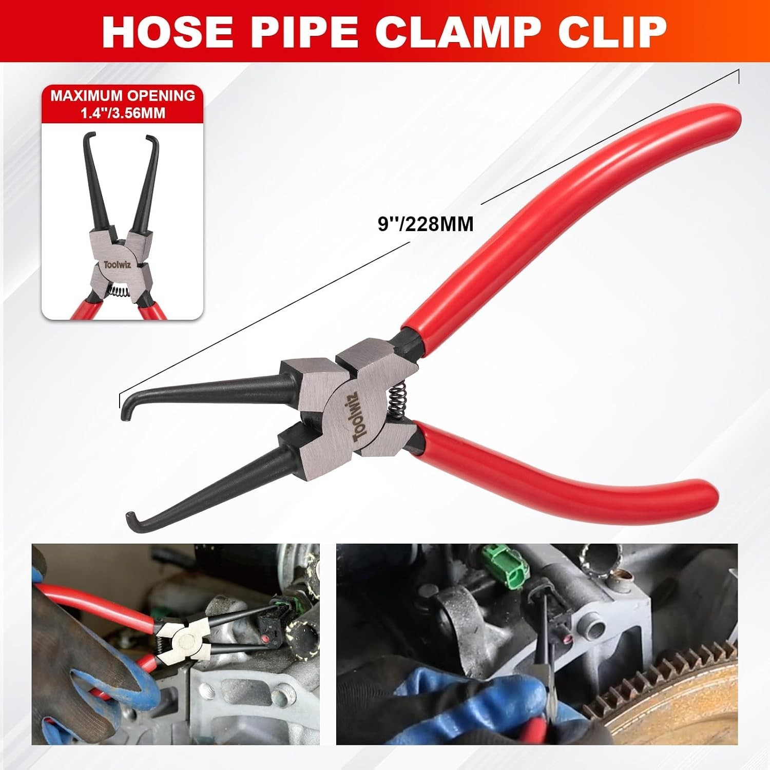 6-Piece Heavy-Duty Fuel Line Pliers Set with Ergonomic Handles & Storage Bag
