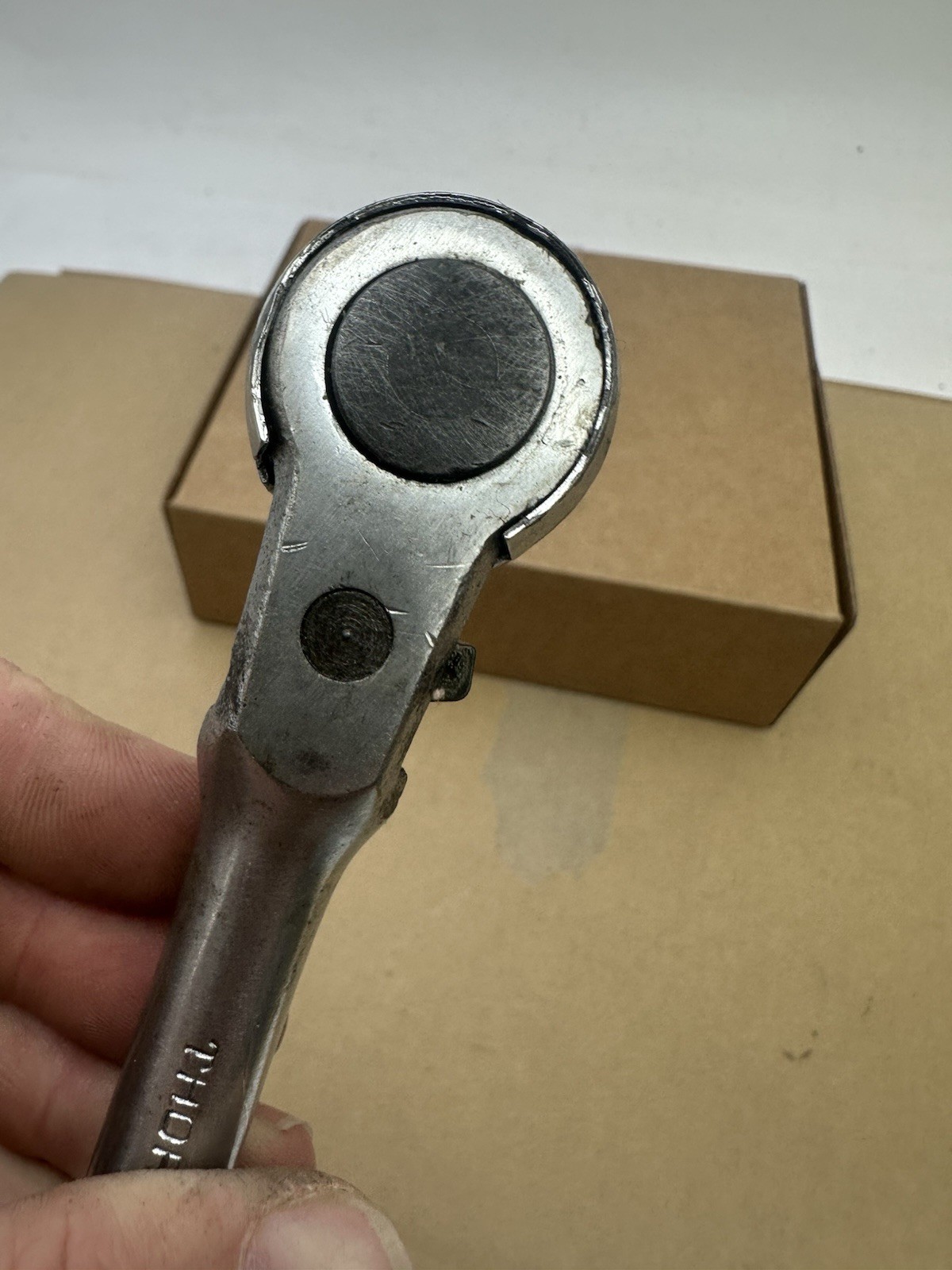 Thorsen 3/8″ Open Gear Socket Knurled Grip Ratchet Model 77 Made USA *READ