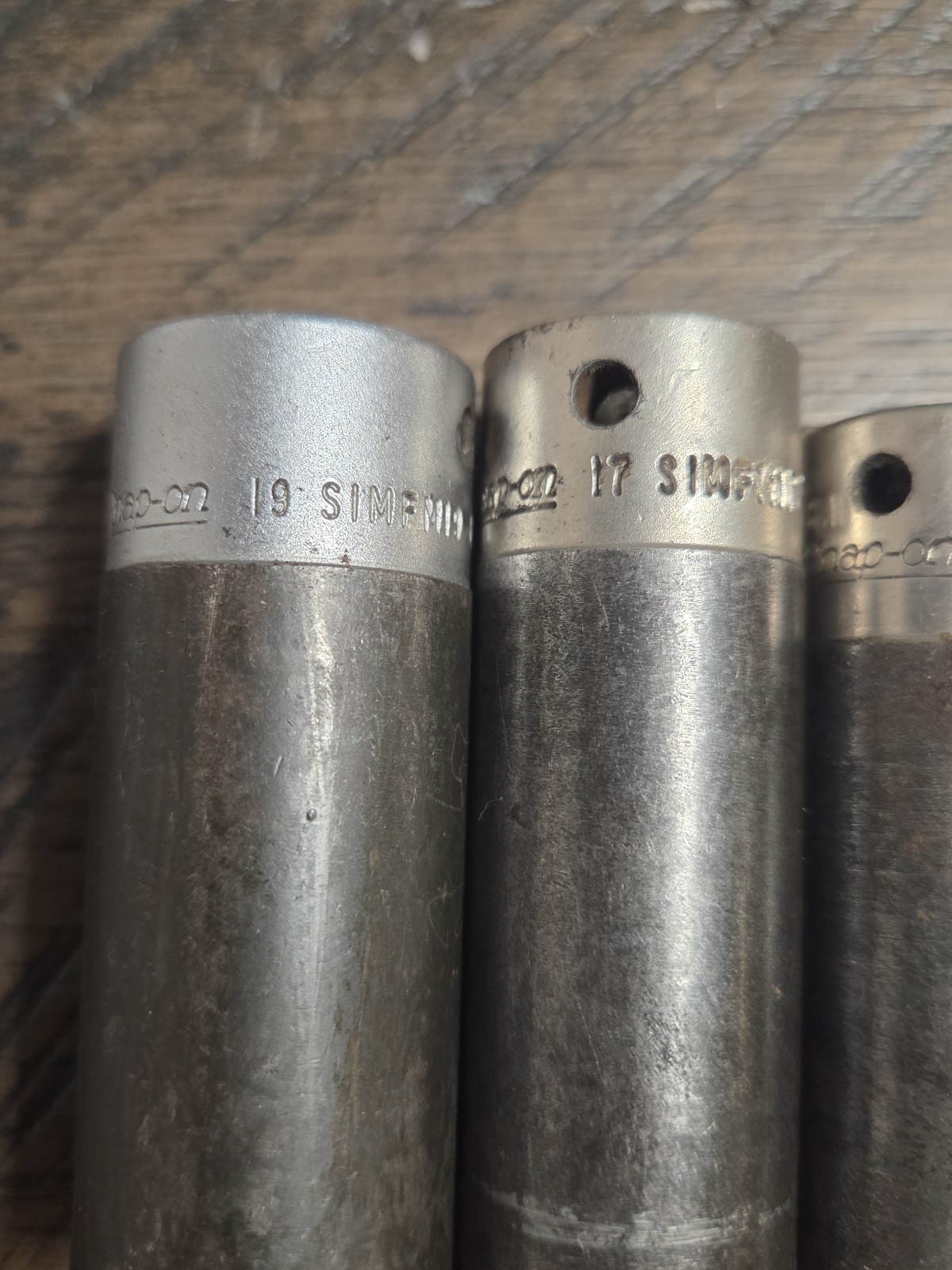 6Pc Snap-On USA 3/8″ Metric Deep 6 Point Impact Socket Set 10,11,14,15,17,19mm