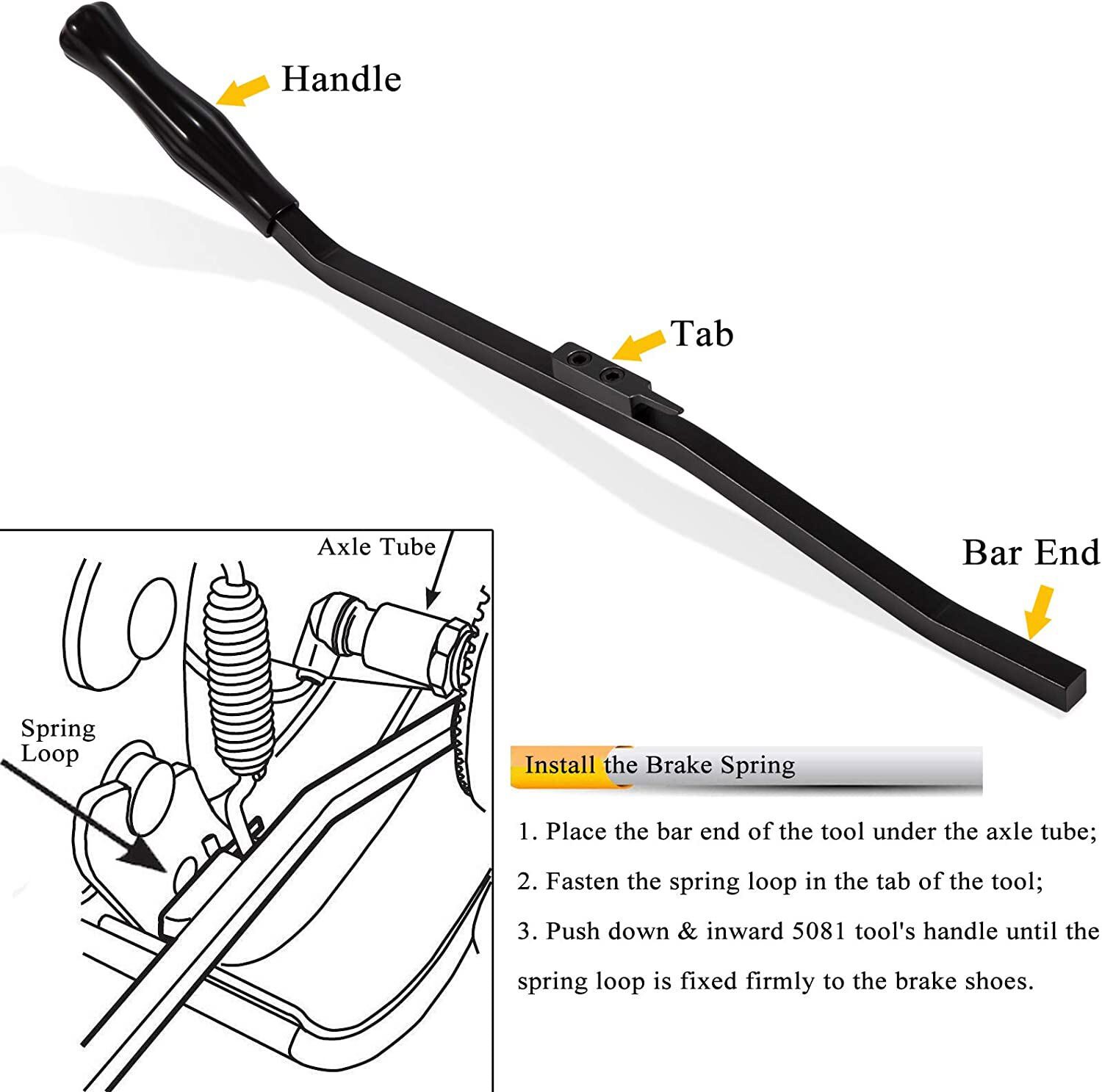 S-Cam Brake Spring Tool For Heavy Duty Tractors Diesel Trucks USA
