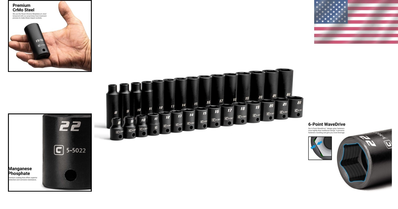 Professional 3/8-Inch Drive Impact Socket Set – 30-Piece, for High Torque Needs