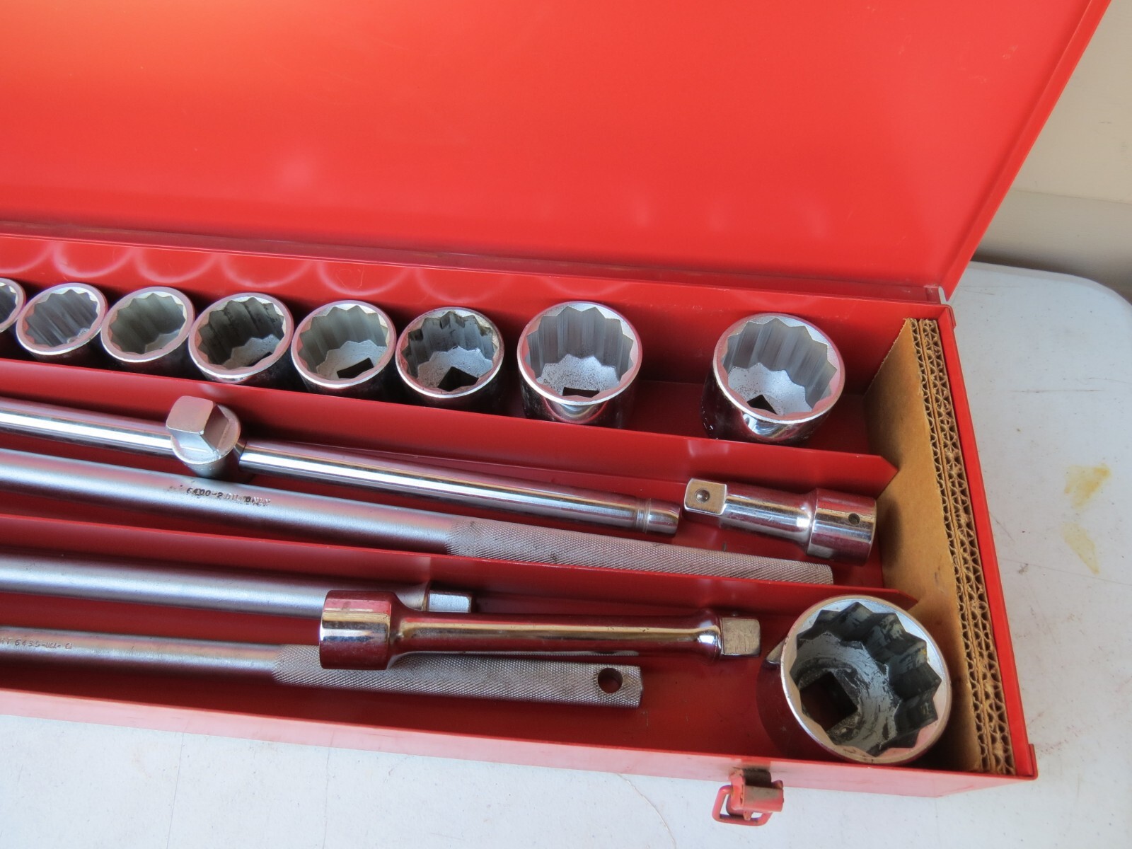 Wright TOOLS USA 3/4″ Inch Drive Heavy Socket Set 19 Pieces w/Case 12 Point Used