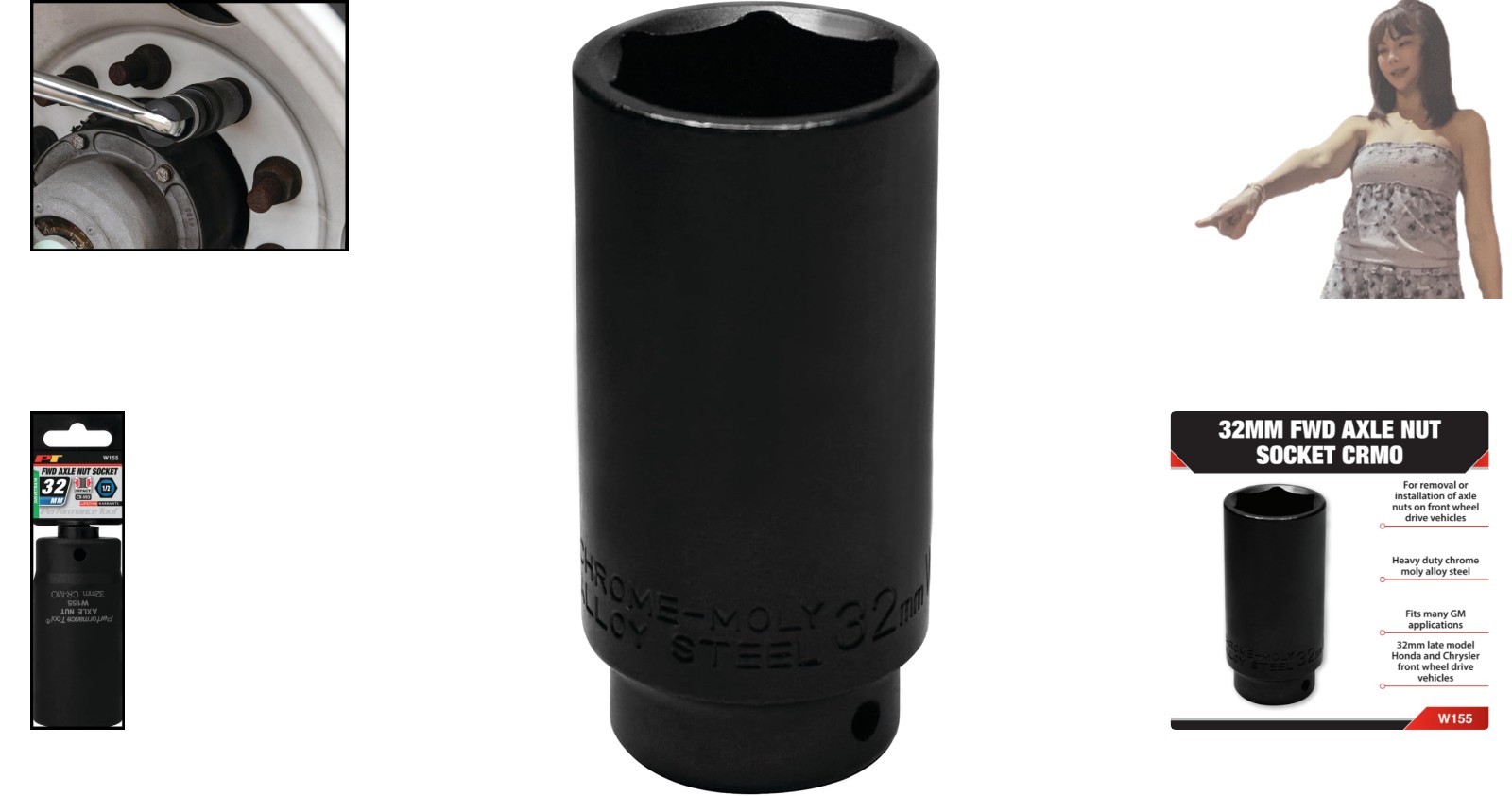W155 32mm Automotive Axle Nut Socket – Precision Tool for Front Wheel Drive