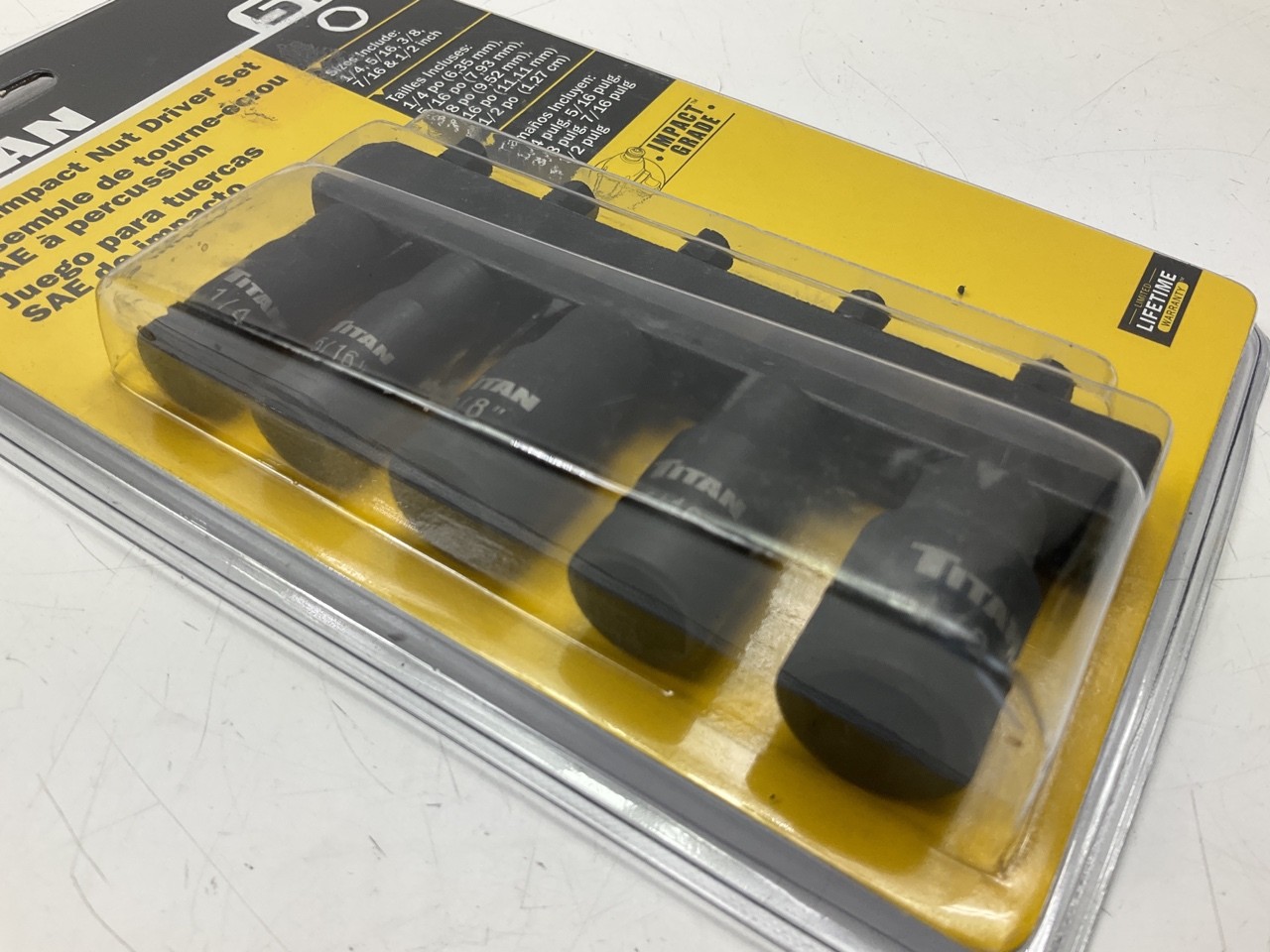 Titan 15220 SAE Impact Grade Nutsetter Set (5 Pieces) Nut Driver 1/4″-1/2″ Size