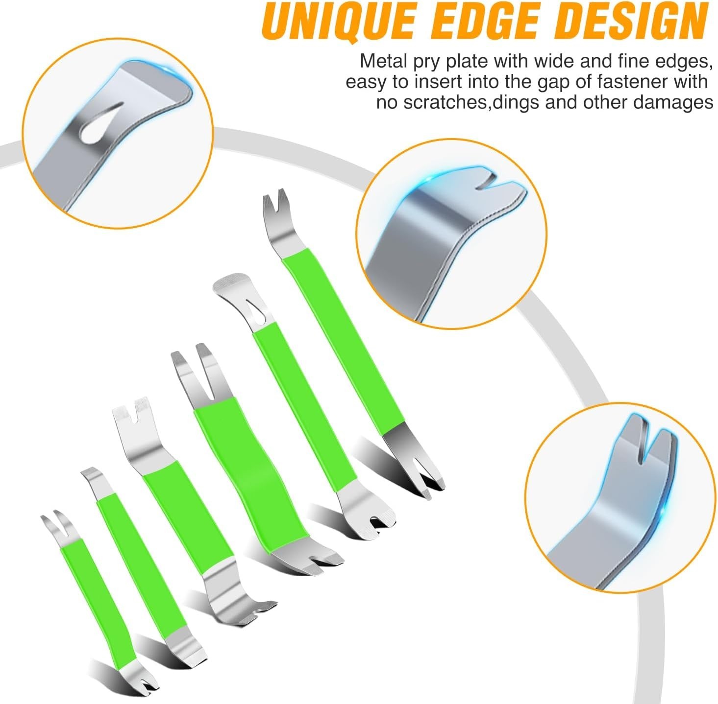 11 PCS Ergonomic Trim Removal Tools for Effortless Car Interior Repairs – Green