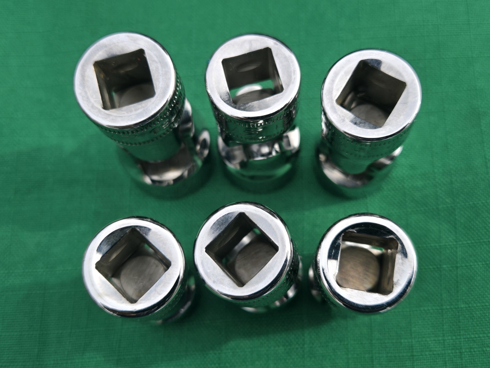 Snap-on 3/8″ Dr. 6pc METRIC SWIVEL UNIVERSAL 6 POINT SOCKET SET 206FSUM USA EXC