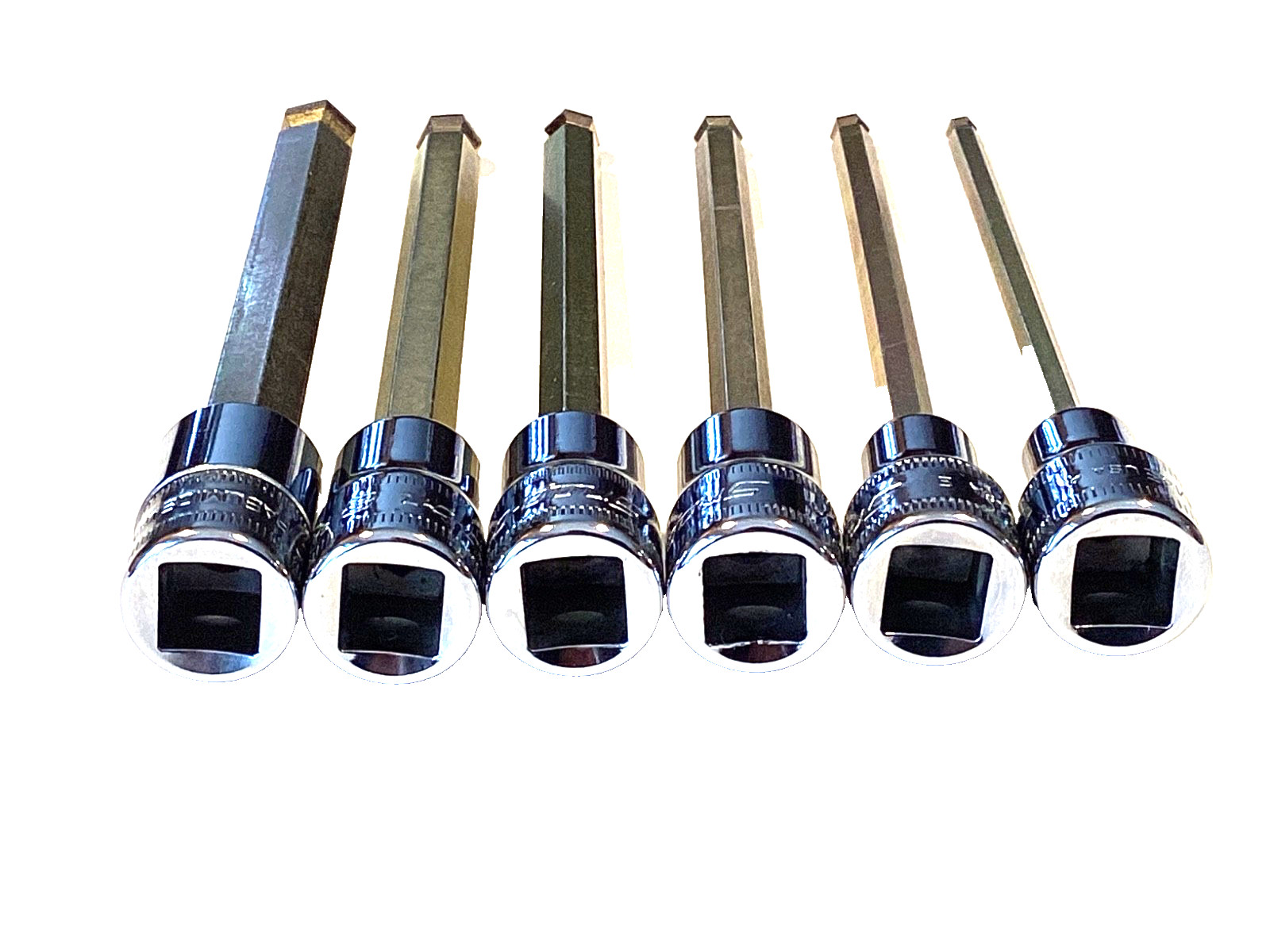 Snap On NEW 6 Piece 3/8”Dr Metric Long Ball Hex Bit Socket Set 206EFABLM SEALED