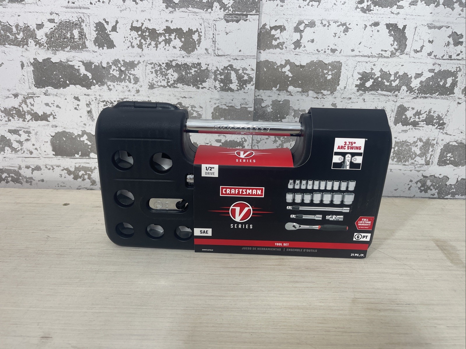 Craftsman V Series 21 Piece 1/2″ Drive Shallow SAE Socket Set CMMT45754V New