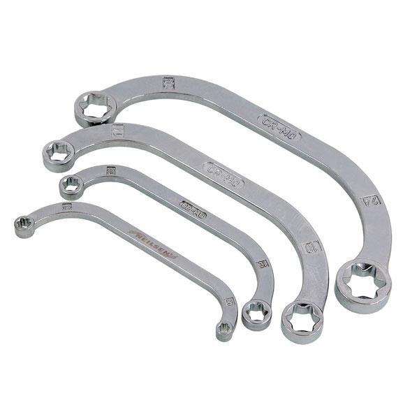 4pc E-Star ‘C’ Shaped ObstrCTion Spanner Set Metric Star Wench E6 – E24 4257