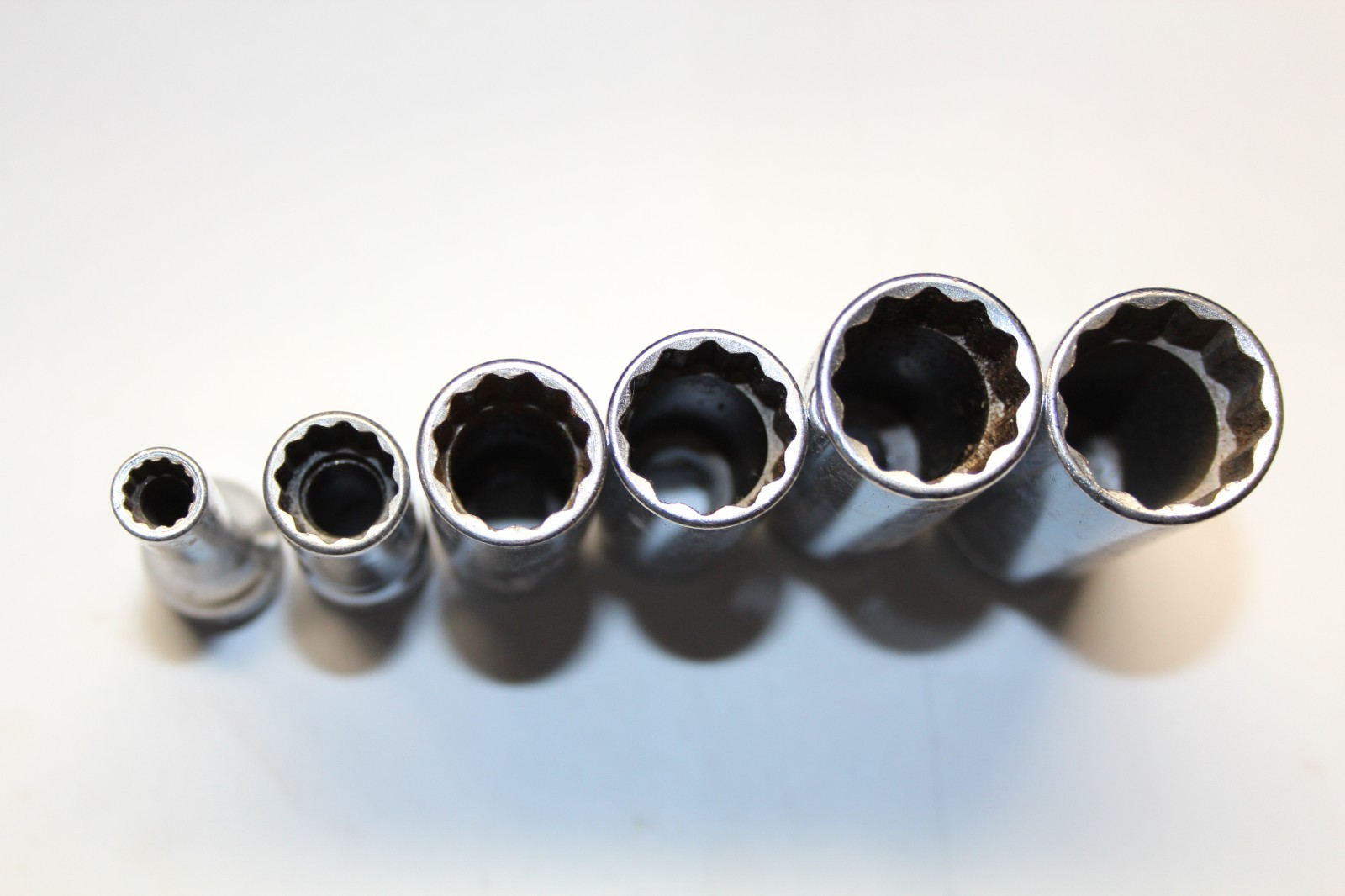 Snap-on 3/8″ Drive Deep Socket Lot (6pc) SF241 SF221 SF201 SF181 SF141 SF081 SAE