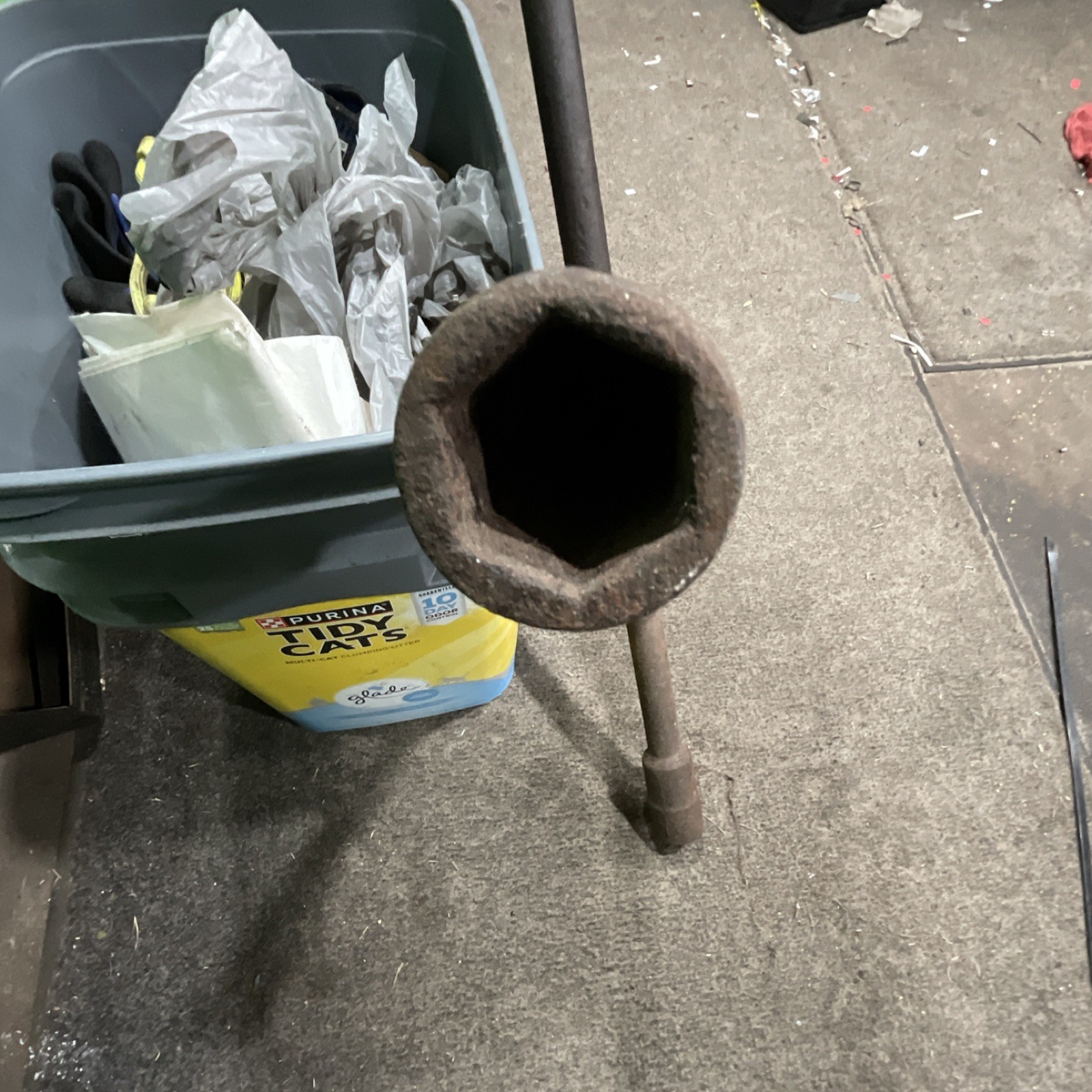 Large Four-Way Lug Wrench For Removing Wheels Off Big Trucks And Heavy Machinery