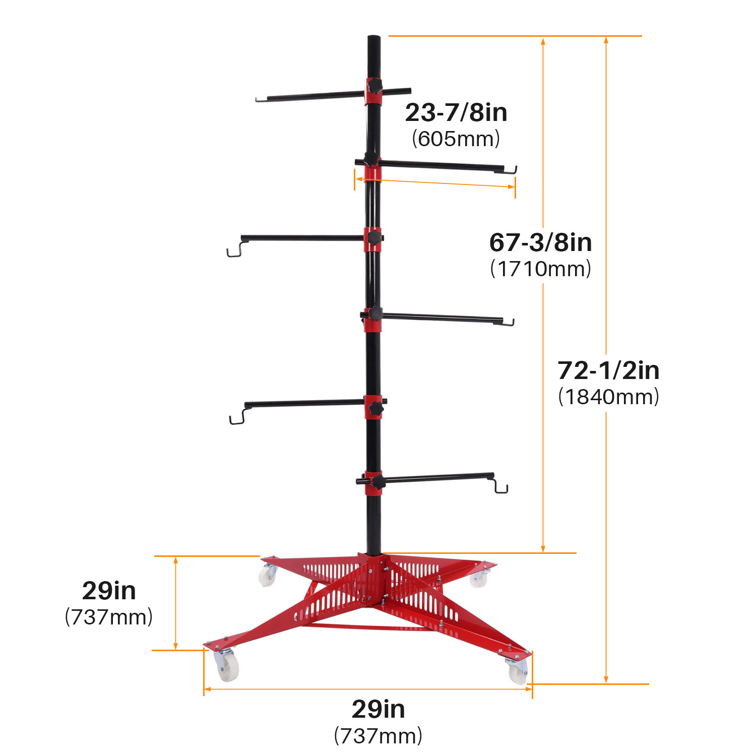 Auto Body Door Fender Panel Holder Tree Center Post Hang Paint Stand Adjustable