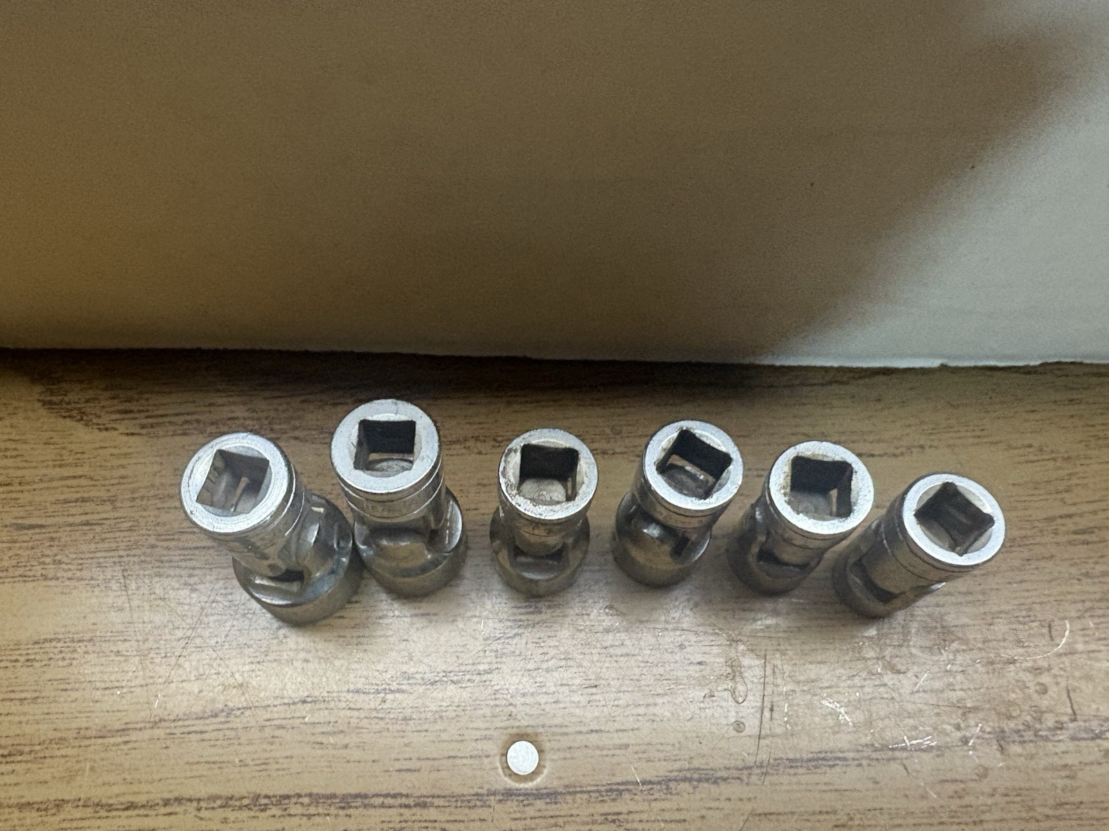 snap on socket set 1/2 Lot Of 6 Swivel Sockets Snap On SAE Used See Pictures