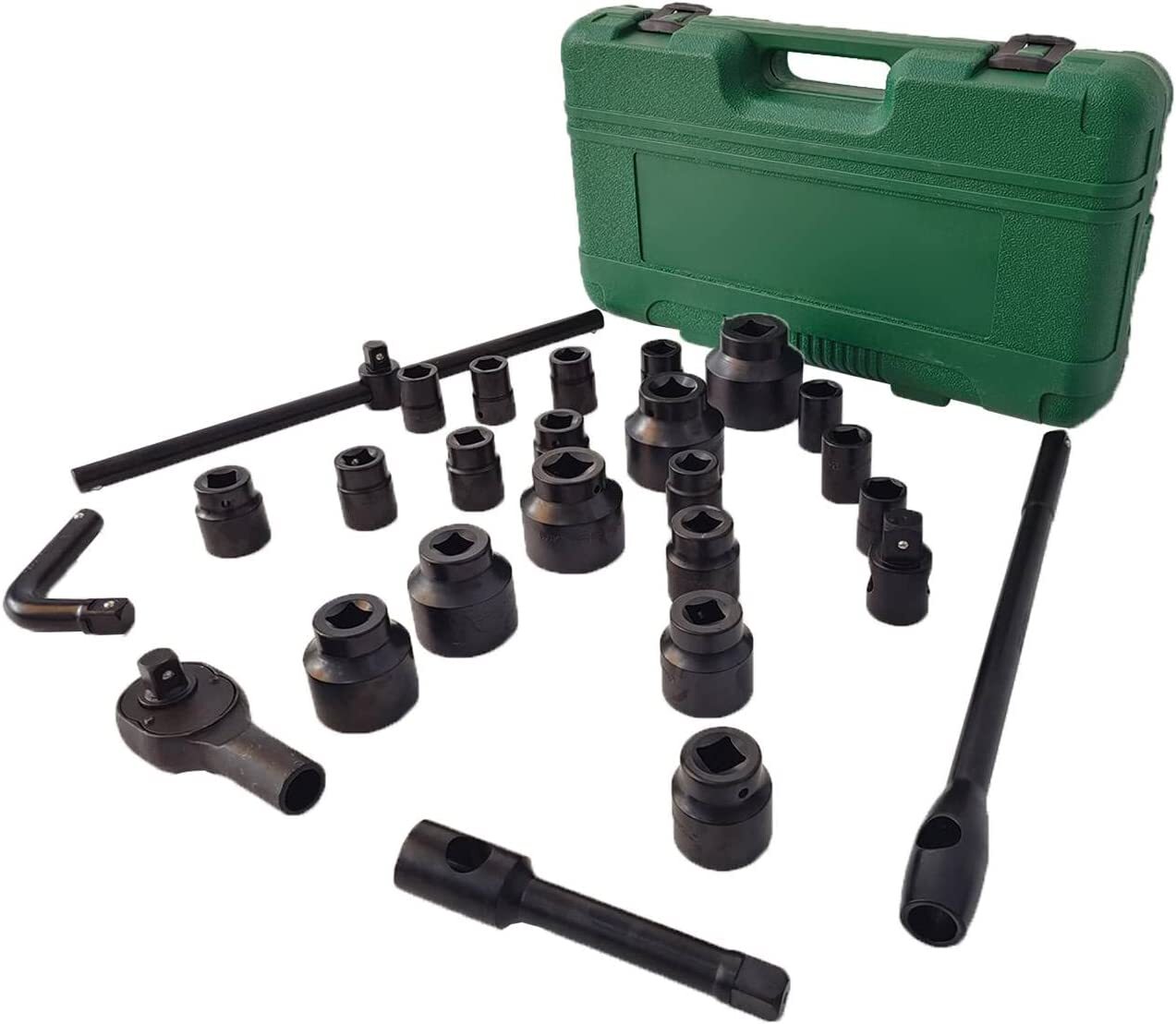 26pcs 3/4″ Drive Deep 6-Point Impact Socket Set Metric 21-50mmm 6-Point Sockets