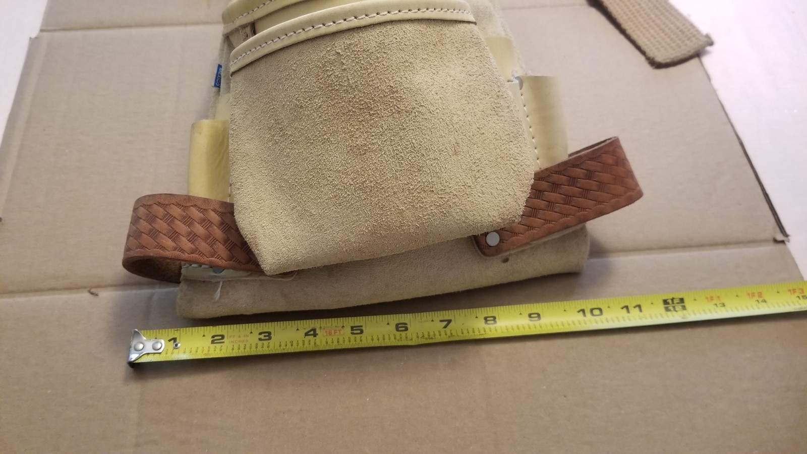 Vintage Craftsman 9_37542 Leather Utility Nail Tool Bag , VGC