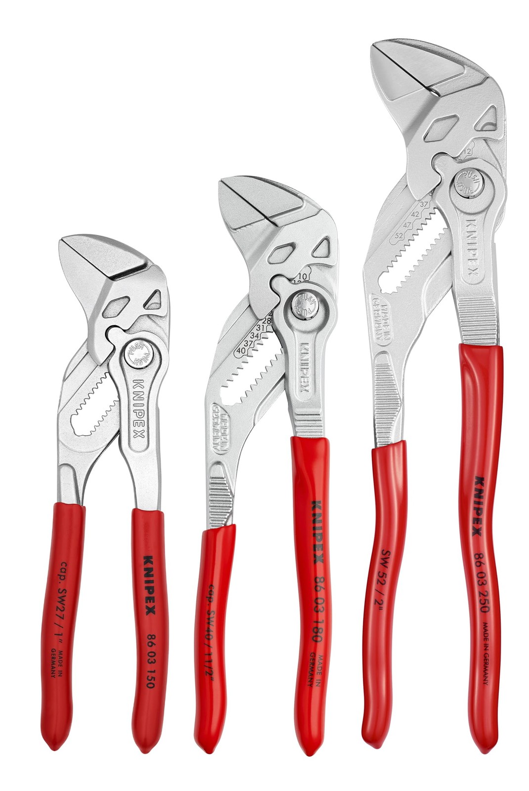 3PCS Pliers Wrench Set 6″/7″/10″ Chrome Vanadium Smooth Jaw Push Button Adjust