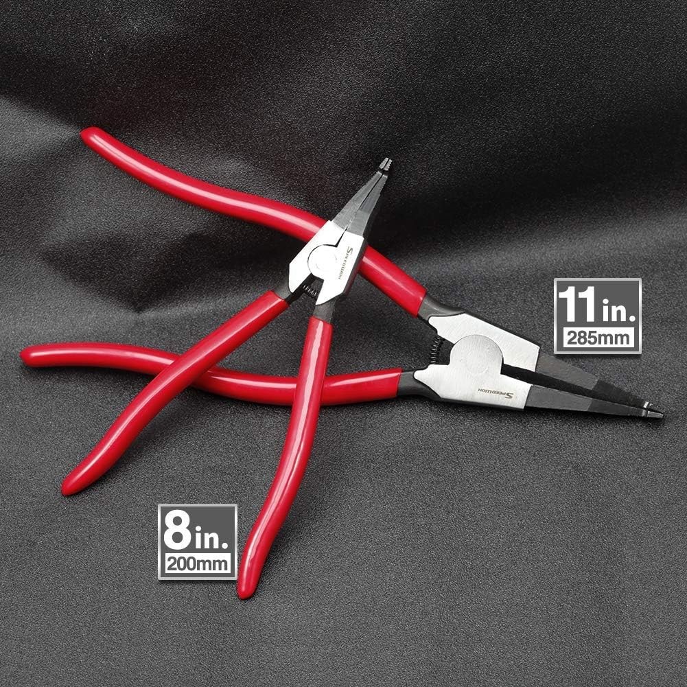 SPEEDWOX 8 Inches Lock Ring Pliers for Removing 8′ – ultra light, Red