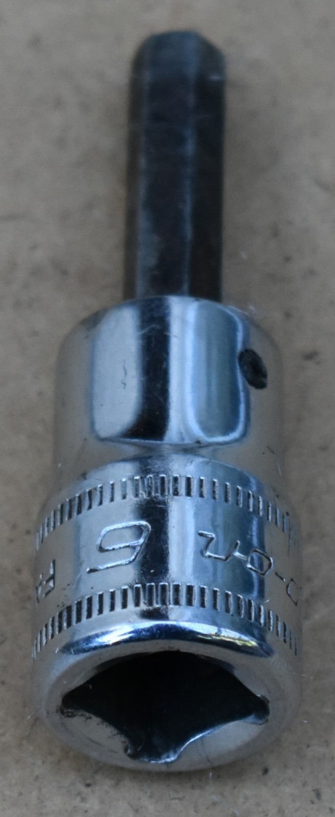 SNAP-ON TOOLS FAM6E, 6MM METRIC, 3/8″ DRIVE HEX BIT CHROME SOCKET DRIVER