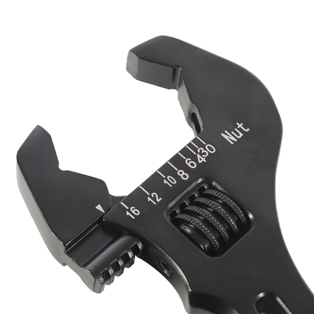 3AN 4AN-16AN Adjustable Wrench Tool Spanner For Hose End Fitting Black Aluminum