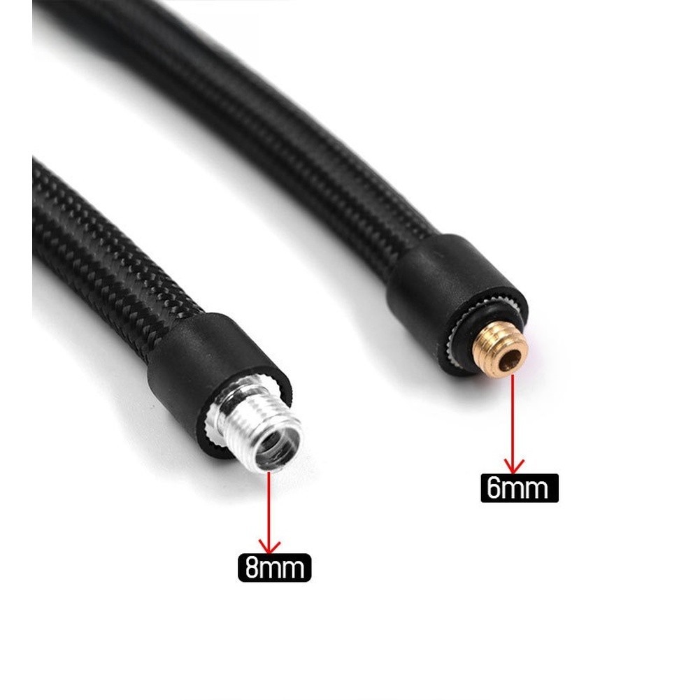 Portable Air Pump Hose with M6 M8 Thread Adapter for Car Tires and More