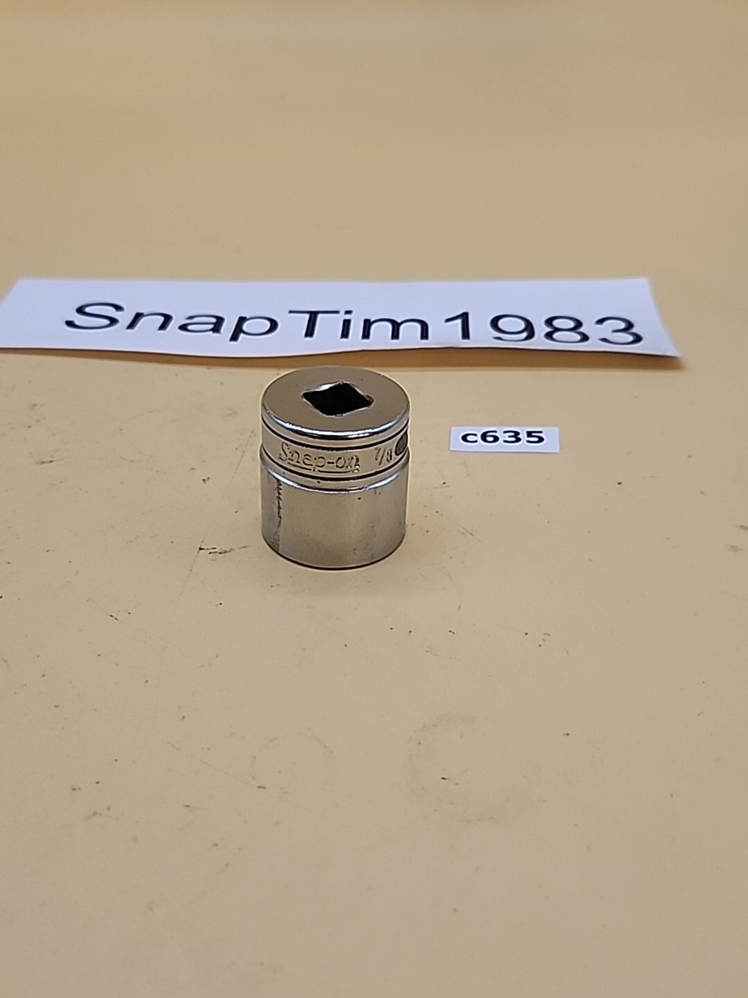 Snap-on Tools FS281 7/8″ SAE Flank Drive Shallow Socket 3/8″ Drive 6 Pt USA