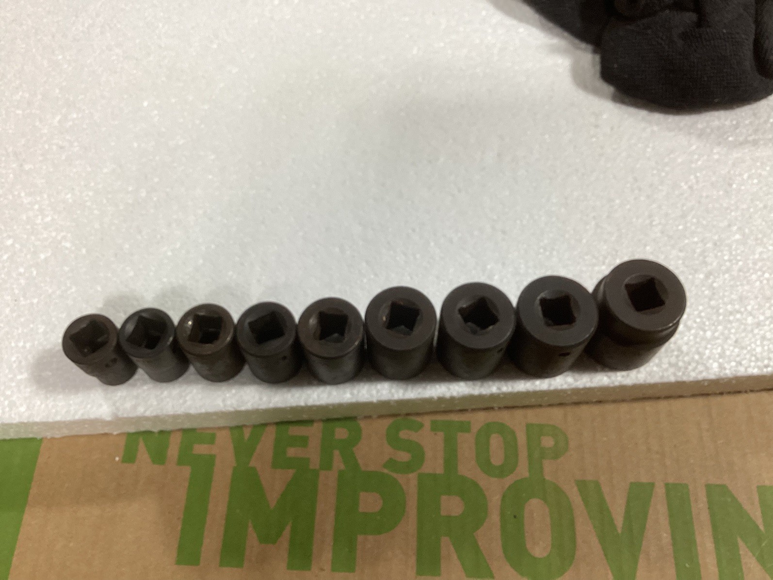 WRIGHT Tools 1/2″ Drive SAE Impact Socket Set 1/2 – 1 1/16 Tray 9 sockets
