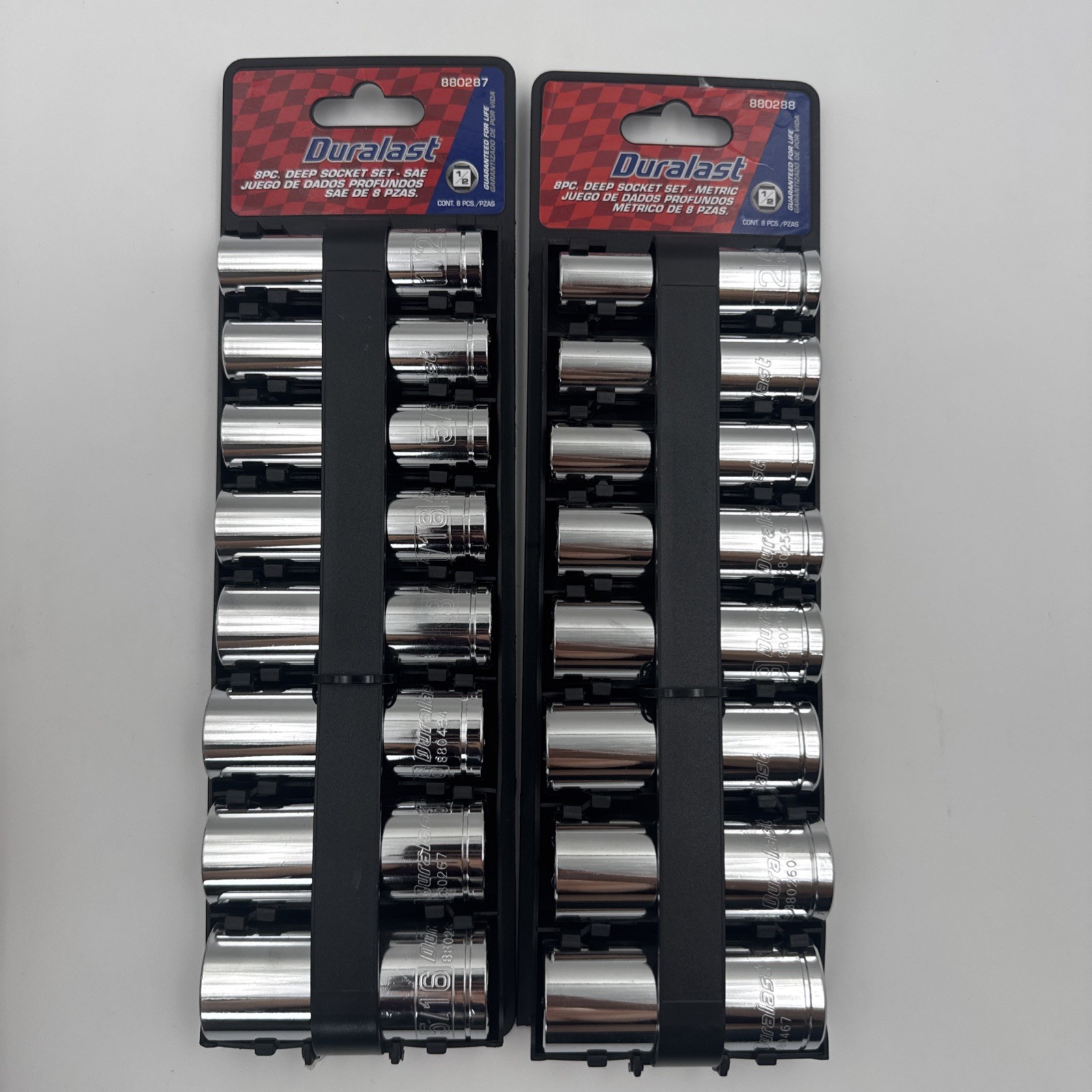 Duralast 1/2″ Drive Deep Socket Set Metric & SAE 16 Pieces