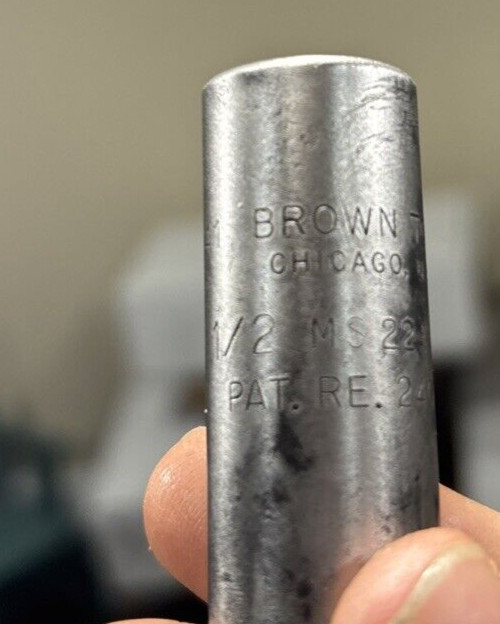Snap On Socket Brown Impact Tools Chicago USA 1/2 MS2216 PAT RE 24062 Vtg USA