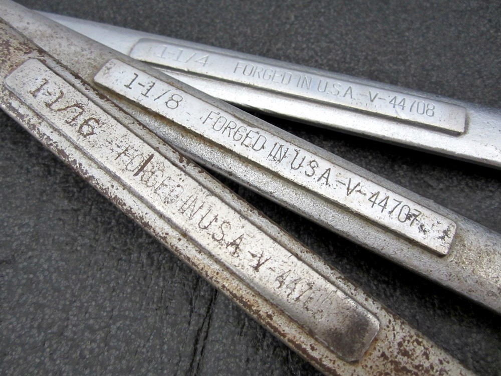 Vintage Craftsman 3pc Large Combination Wrenches 44706 77407 44708 USA
