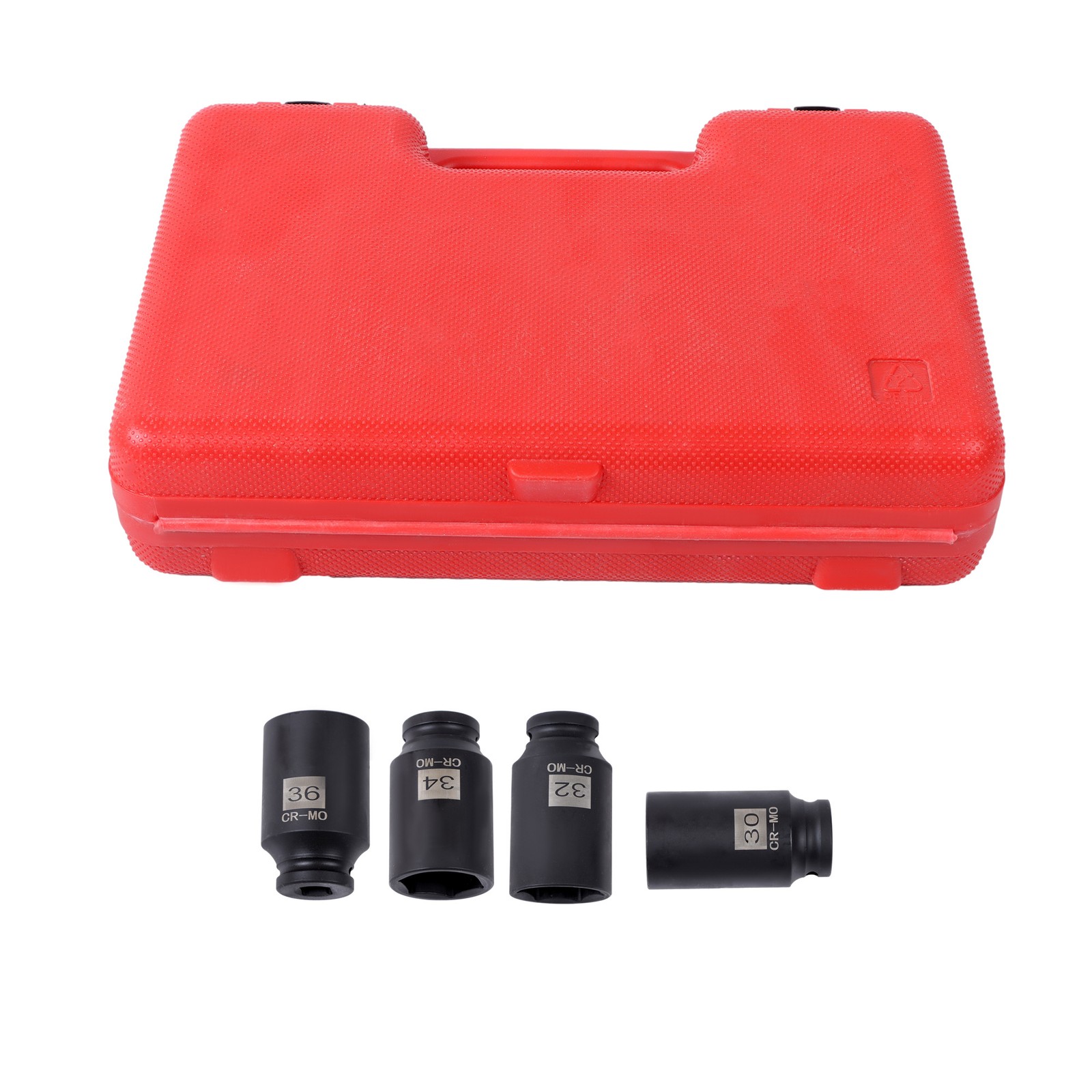 LABLT 12 point 1/2″ Drive Deep Spindle Axle Nut Socket Set 30mm 32mm 34mm 36mm