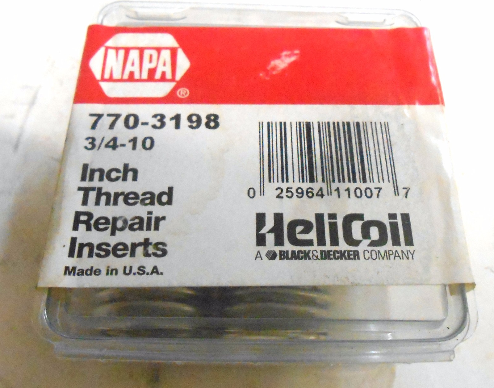 HELICOIL, THREAD REPAIR INSERTS, 770-3198, 3/4-10 INCH, 4 IN PACK
