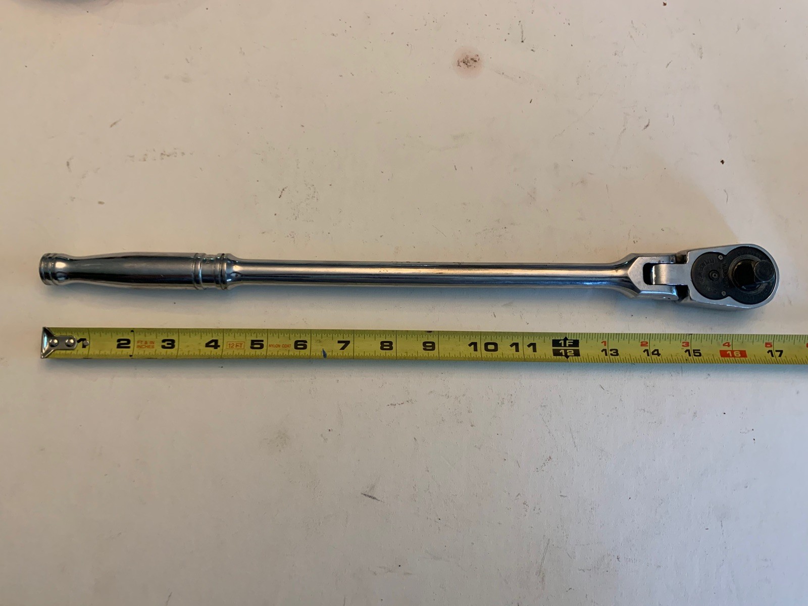 Snap On S711A – Flex Head, 1/2″ Dr., 17”Long, Chrome, Handled Ratchet-USA-