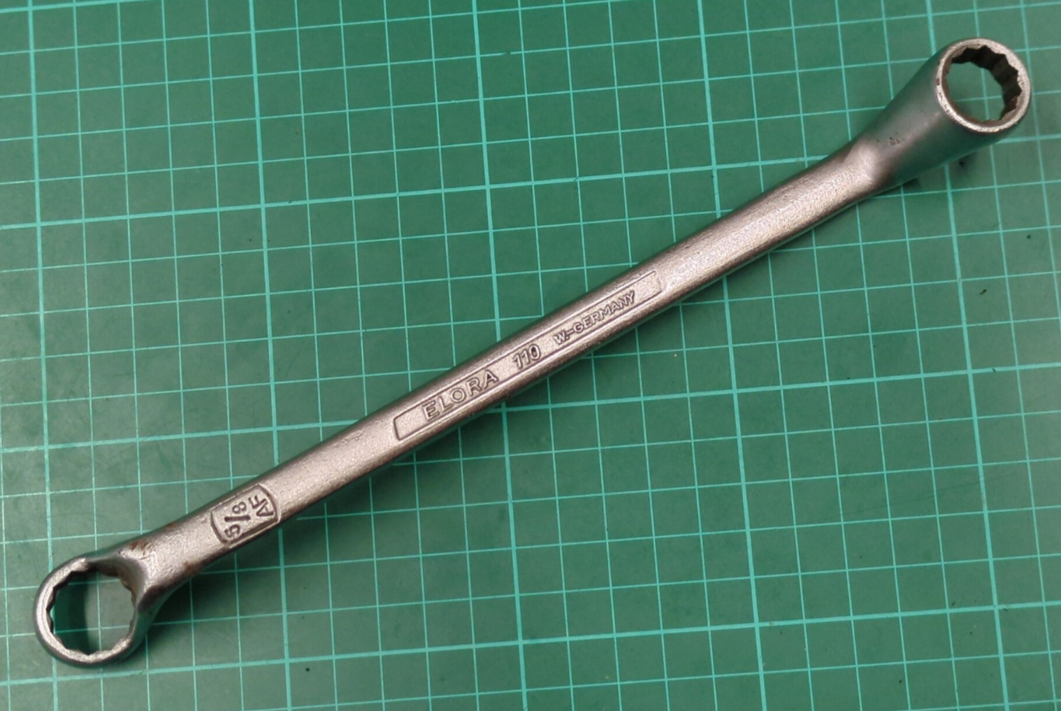 Vintage ELORA No.110 9/16″ x 5/8″ AF Offset Ring Spanner, Made In West Germany