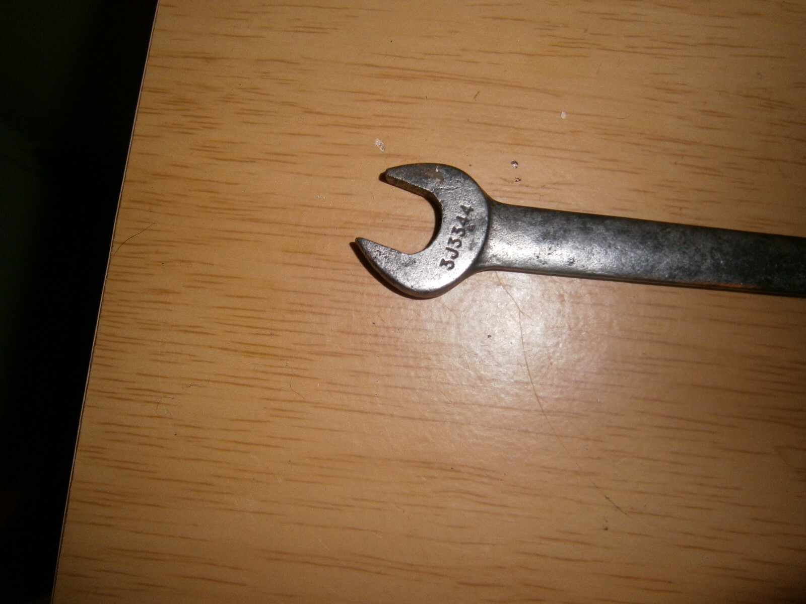 Vintage silver tone spanner. 3/16 & 1/4 BS ends.(E6b)