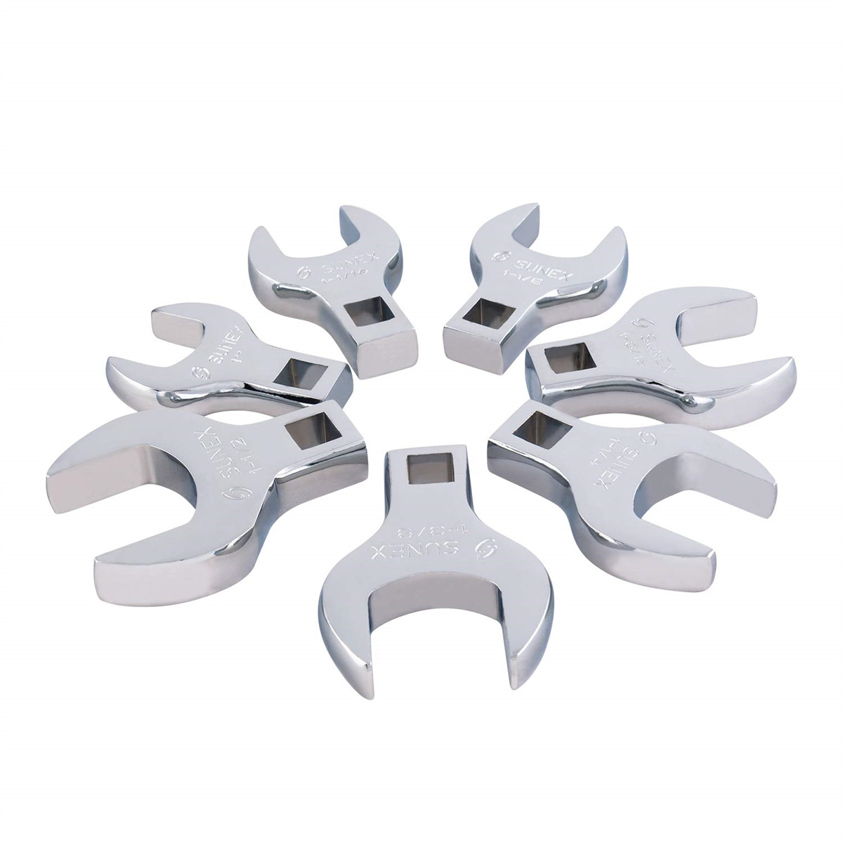 Sunex 7 Piece 1/2″ Dr. Jumbo SAE Crowfoot Wrench Set 9720A