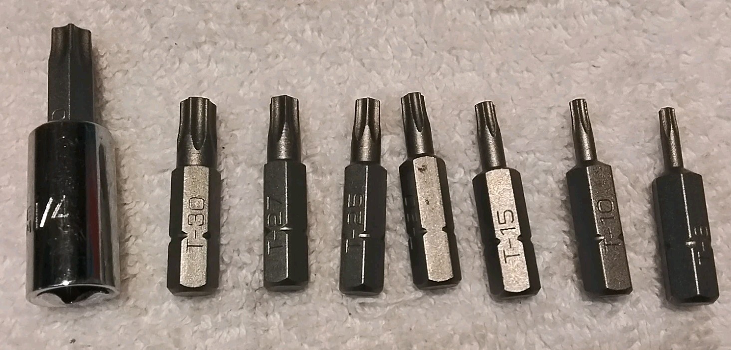 13pc 3/8″×1/4″ DRIVE TAMPER PROOF TORX INTERCHANGEABLE BIT SET