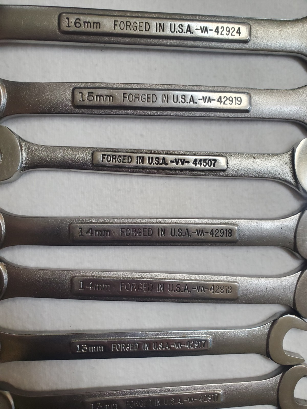 Vintage Craftsman Wrench Lot 18 Mixed Metric SAE Combination Forged In USA VA