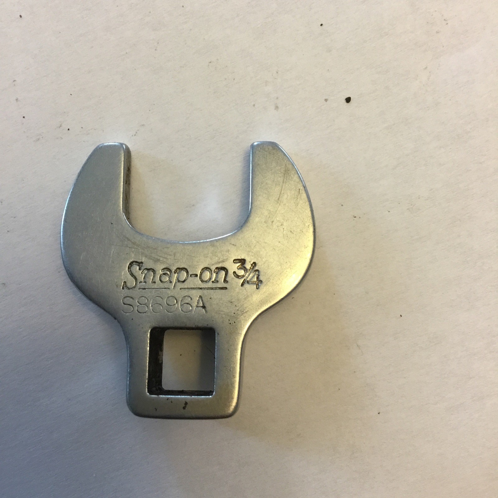 Snap-on Tools USA 3/8″ Drive 3/4” Open-End Crowfoot Wrench S8696a (FCO24A) Used