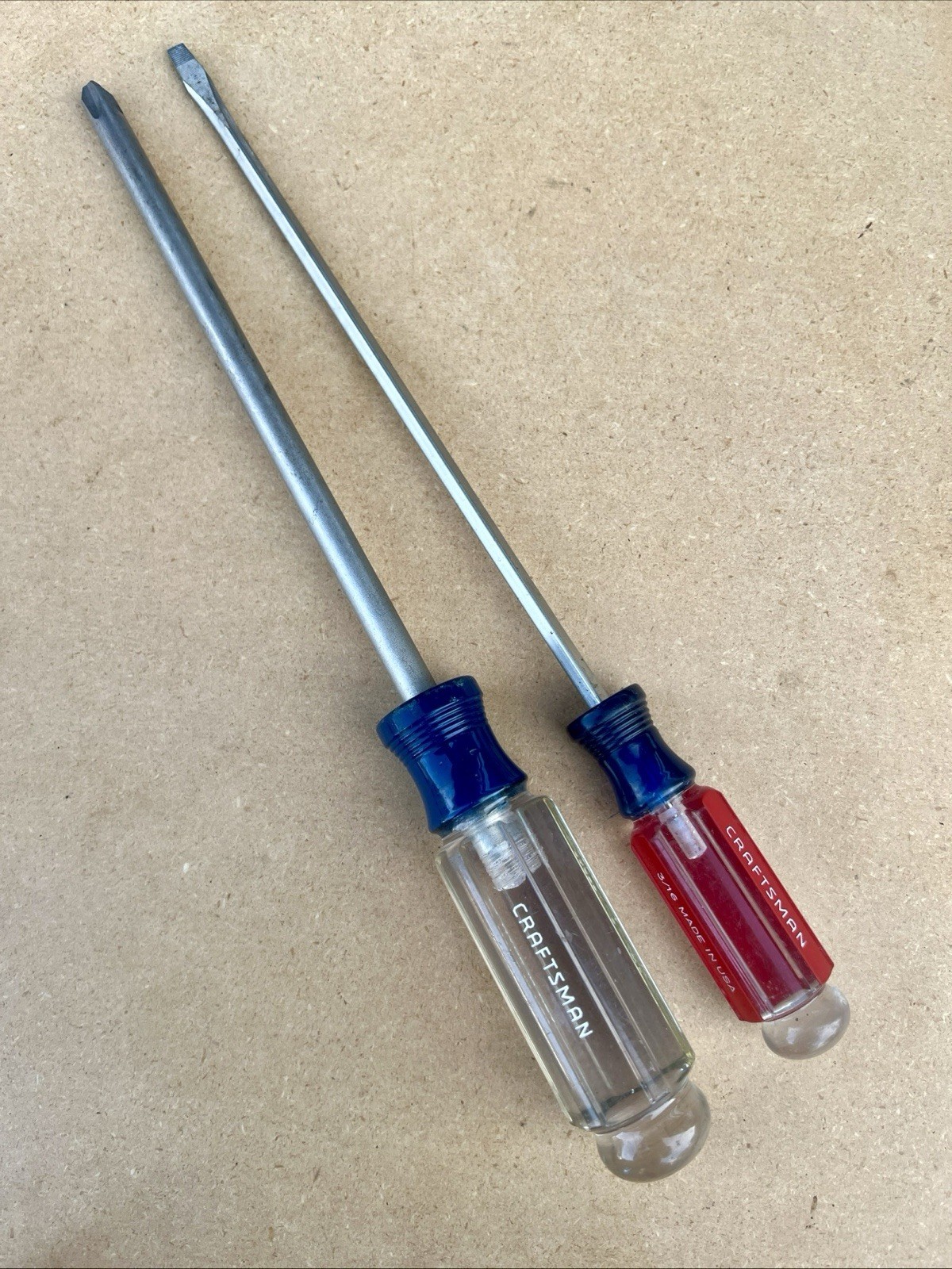 Craftsman Phillips 41298 + Slotted Flat Head 41582 Long Screwdriver Lot of 2 USA